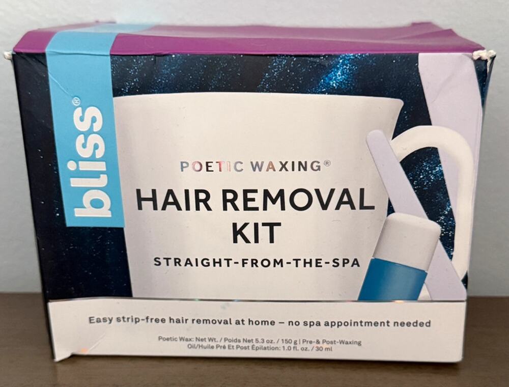 bliss Poetic Waxing Hair Removal Kit for Face & Body, Single Pack, Spa Quality